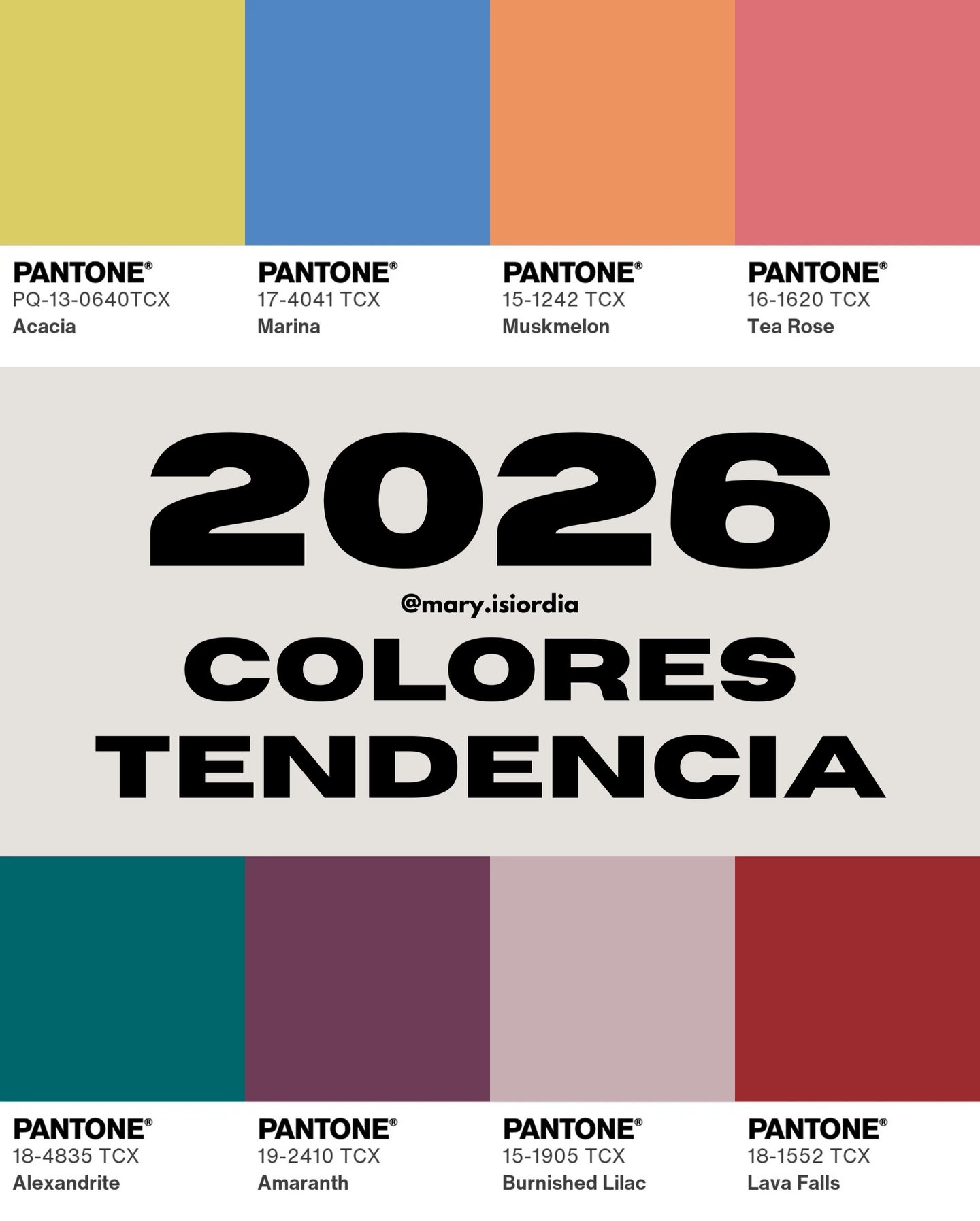 Chicasssss 🤪
 
Hoy te dejo los 𝗖𝗢𝗟𝗢𝗥𝗘𝗦 𝗧𝗘𝗡𝗗𝗘𝗡𝗖𝗜𝗔 2️⃣0️⃣2️⃣6️⃣ y te recuerdo 3 conceptos importantes que debes dominar 🤨 si te interesa todo esto del estilo 🙃
 
➡️ 𝐓𝐄𝐍𝐃𝐄𝐍𝐂𝐈𝐀: se refiere a una direcci&oacute;n o movimiento g