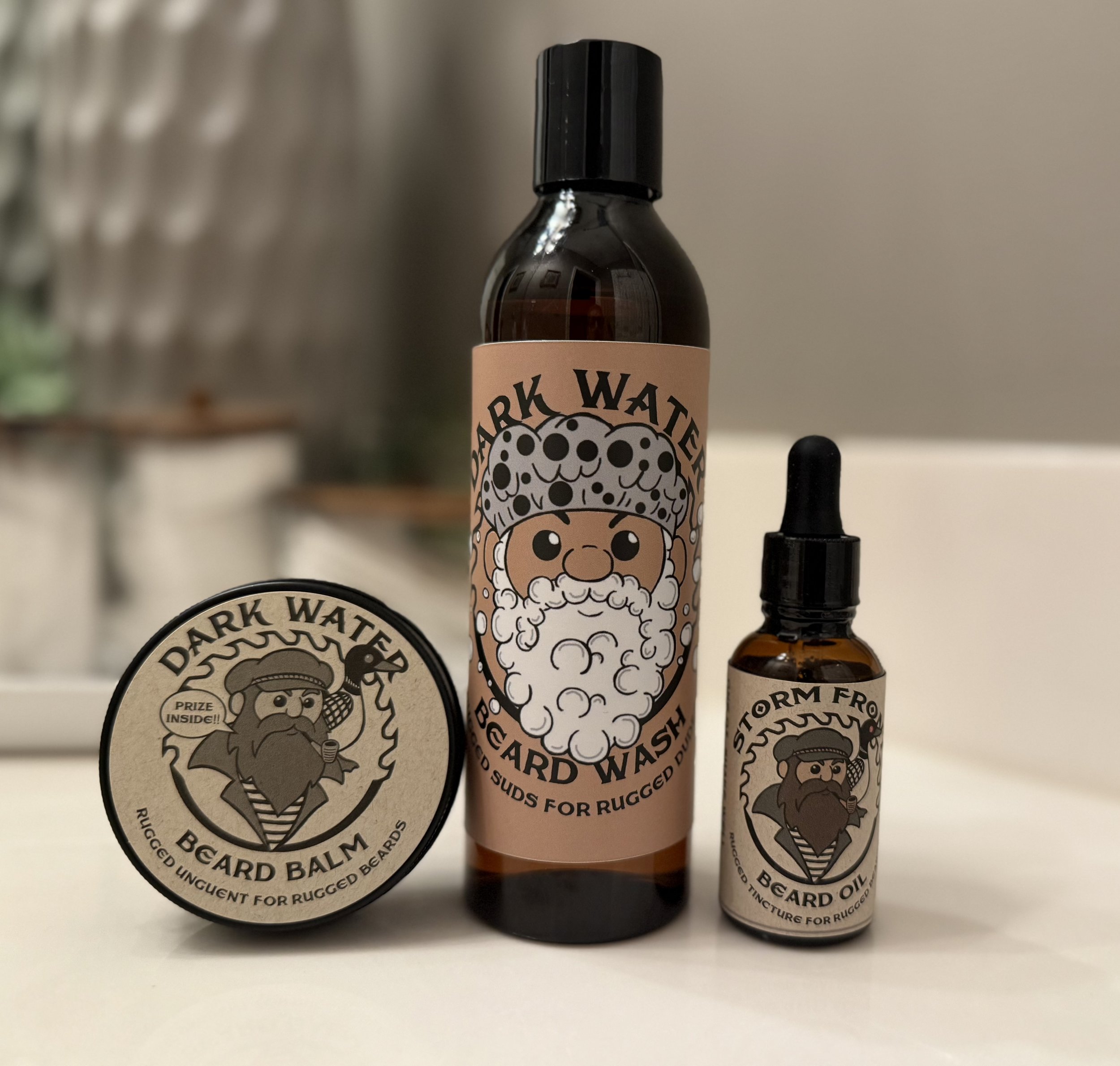 Starter Kit -Balm, Oil, Beard Wash