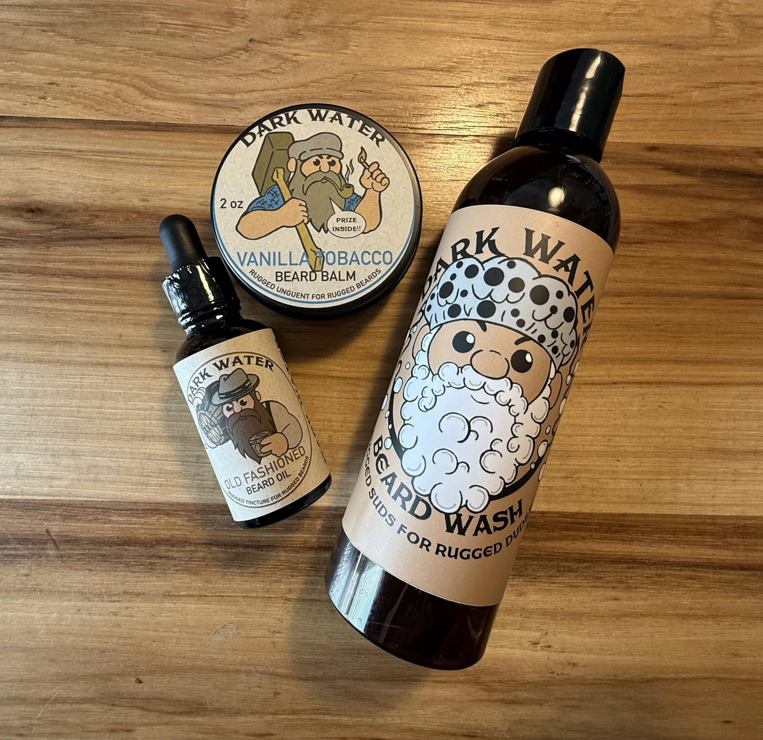 Starter Kit -Balm, Oil, Beard Wash
