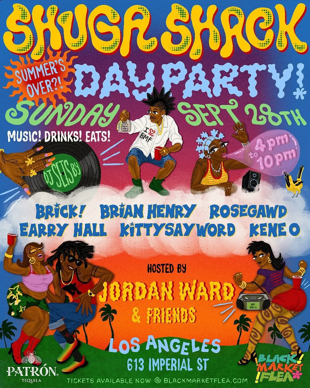 Pop Out this Sunday for the &lsquo;Summers Over&rsquo; Day Party @shugashackla by @blackmarketflea 

📍 613 Imperial ST | DTLA
⏰ 4pm-10pm
🎟️ blackmarketflea.com

cop your tix neow!