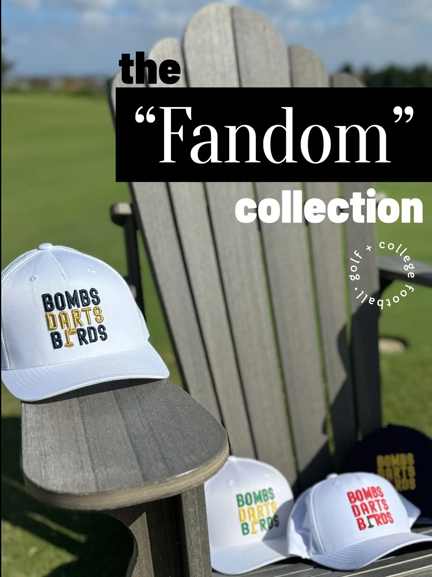 🏈 + ⛳️ 

When you love golf and college football with a subtle nod to your alma mater. The Fandom collection is available now.