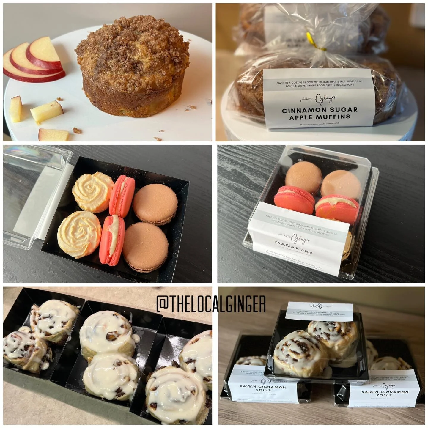 2/10/24 This weeks menu is here! DM or reply to claim your order. I have 11 boxes available. First come first served.

*Apple Cinnamon Muffins
*Assorted Macrons
*Raisin Cinnamon Rolls 

BOX 1: Variety Pack Macarons (6/ $15) 2 Chocolate with Chocolate