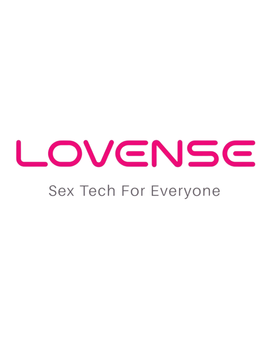 Pink neon-style logo reading 'LOVENSE' with the tagline 'Sex Tech For Everyone' below it.