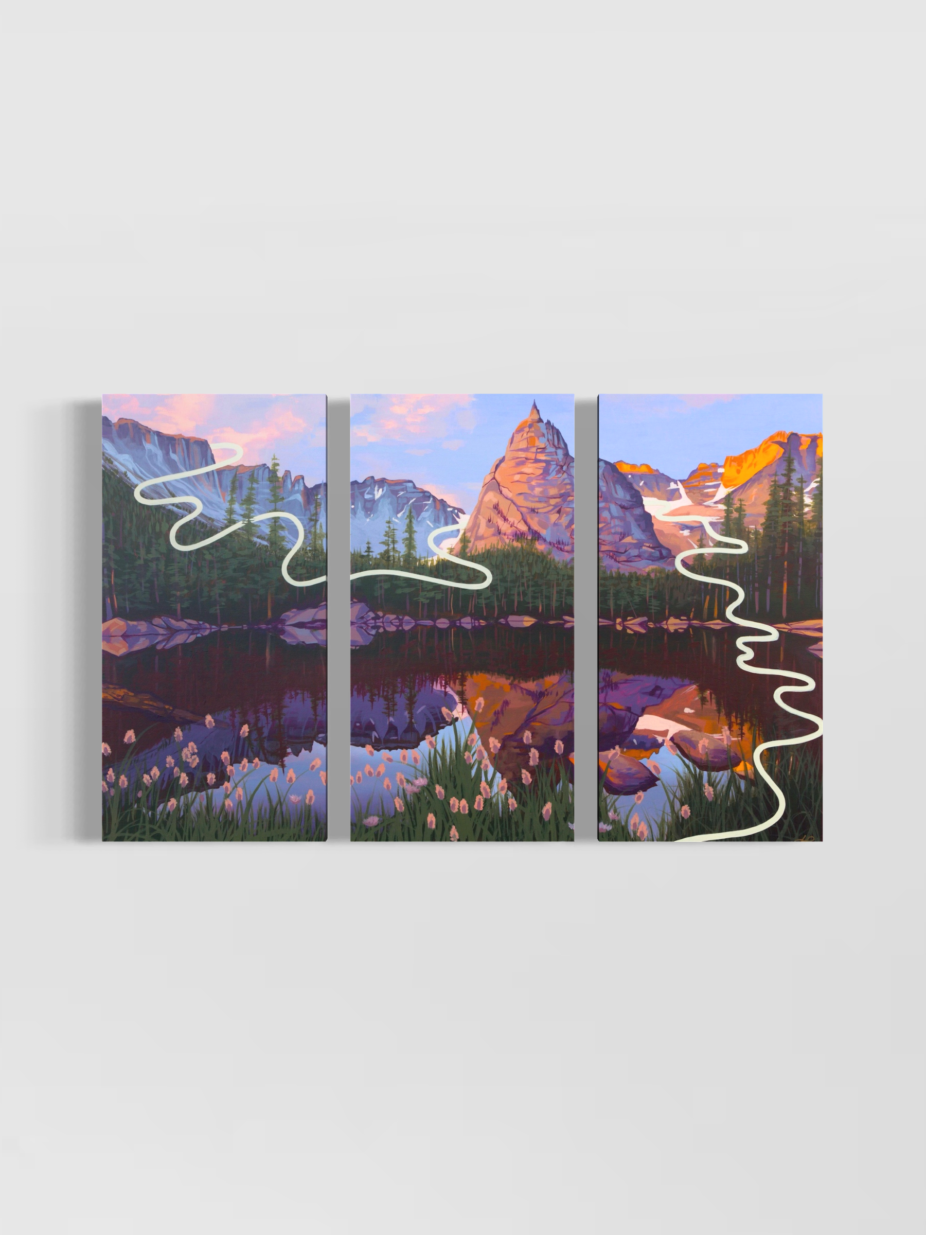 "Lone Eagle Peak" Triptych