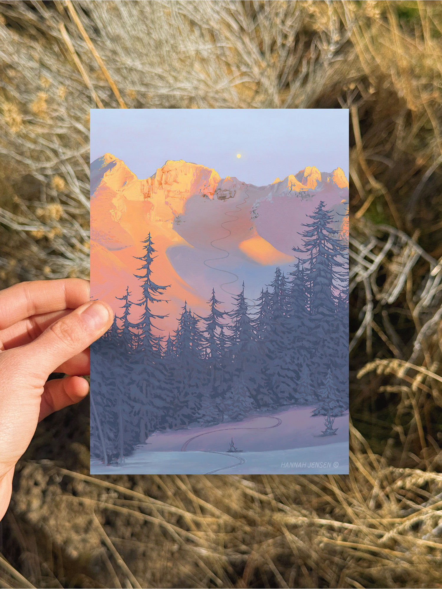 "Alpenglow" Greeting Card