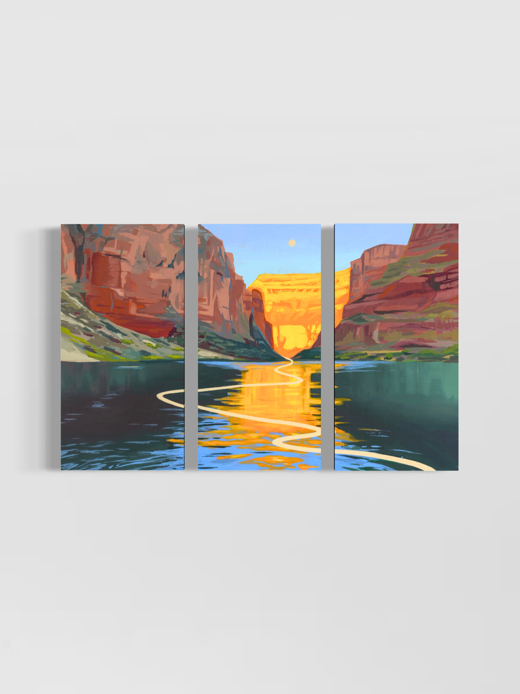 "Canyon Glow" Triptych