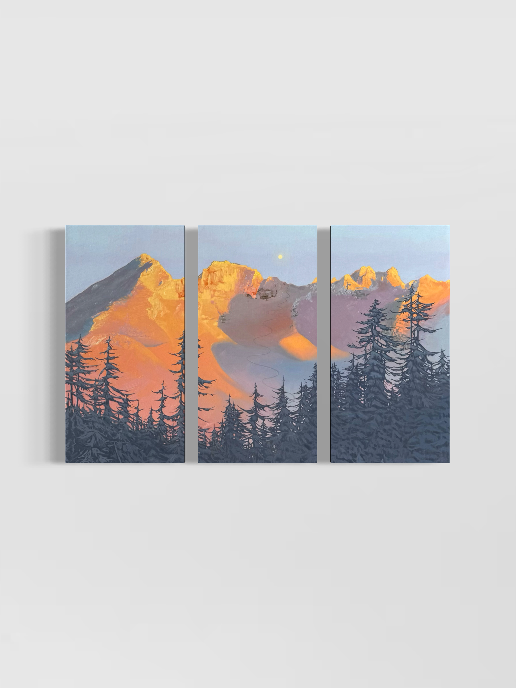 "Alpenglow" Triptych