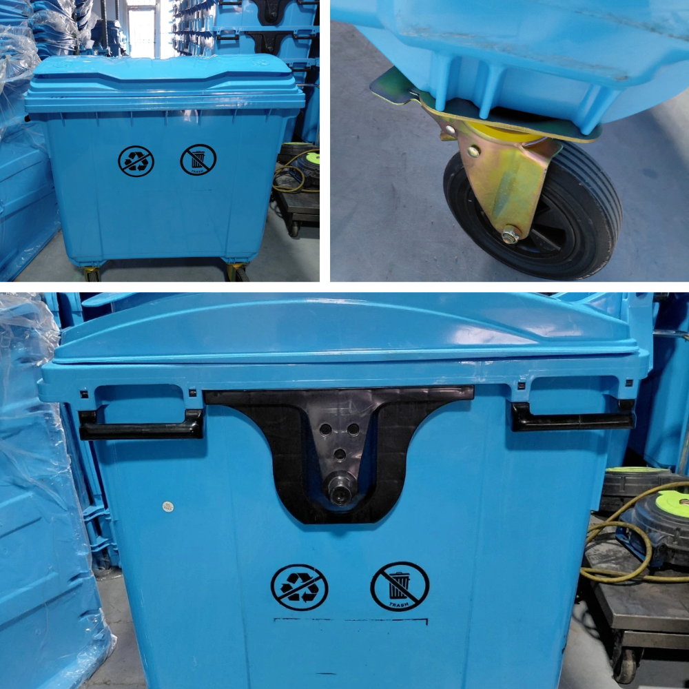 Heavy-Duty Industrial Poly Box Truck Bin. 47"H x 47"L x 40"D.