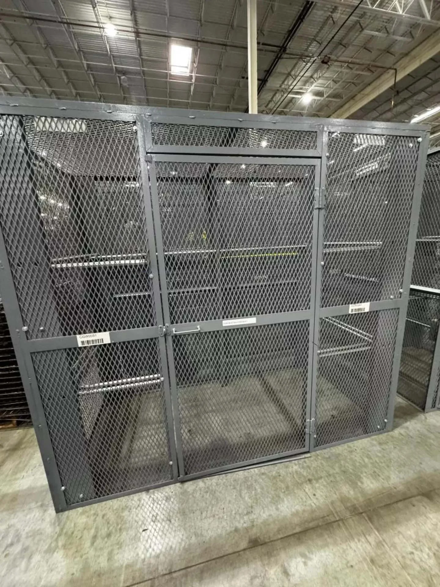 Secured Storage Cage, 92" Wide X 42" Deep X 83" Tall