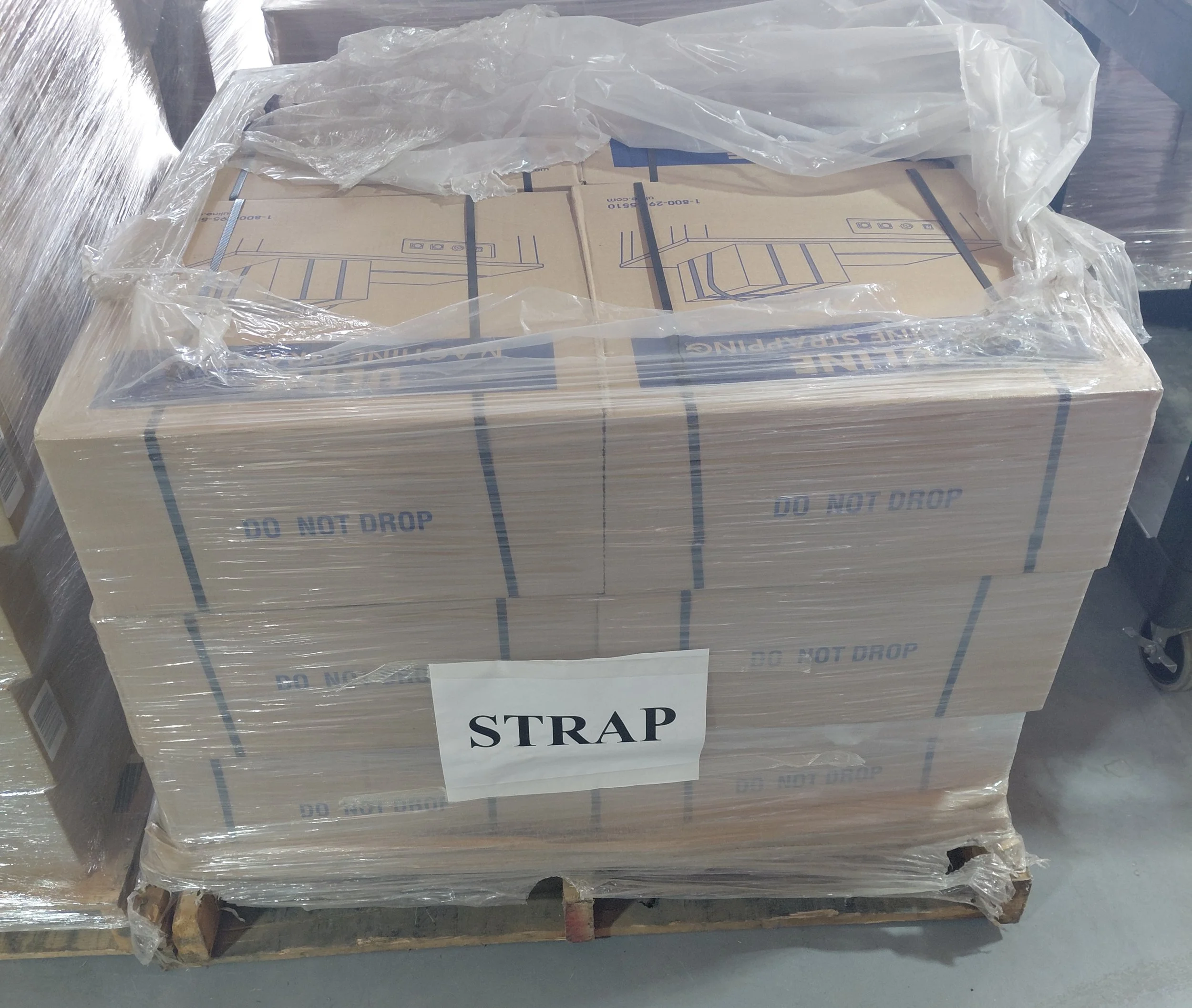 8 x 8" Core Machine Strapping - 3⁄8" x .024" x 12,900', White Uline S-5691