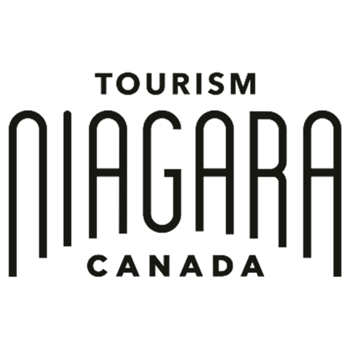 Logo of Tourism Niagara Canada with stylized lettering.