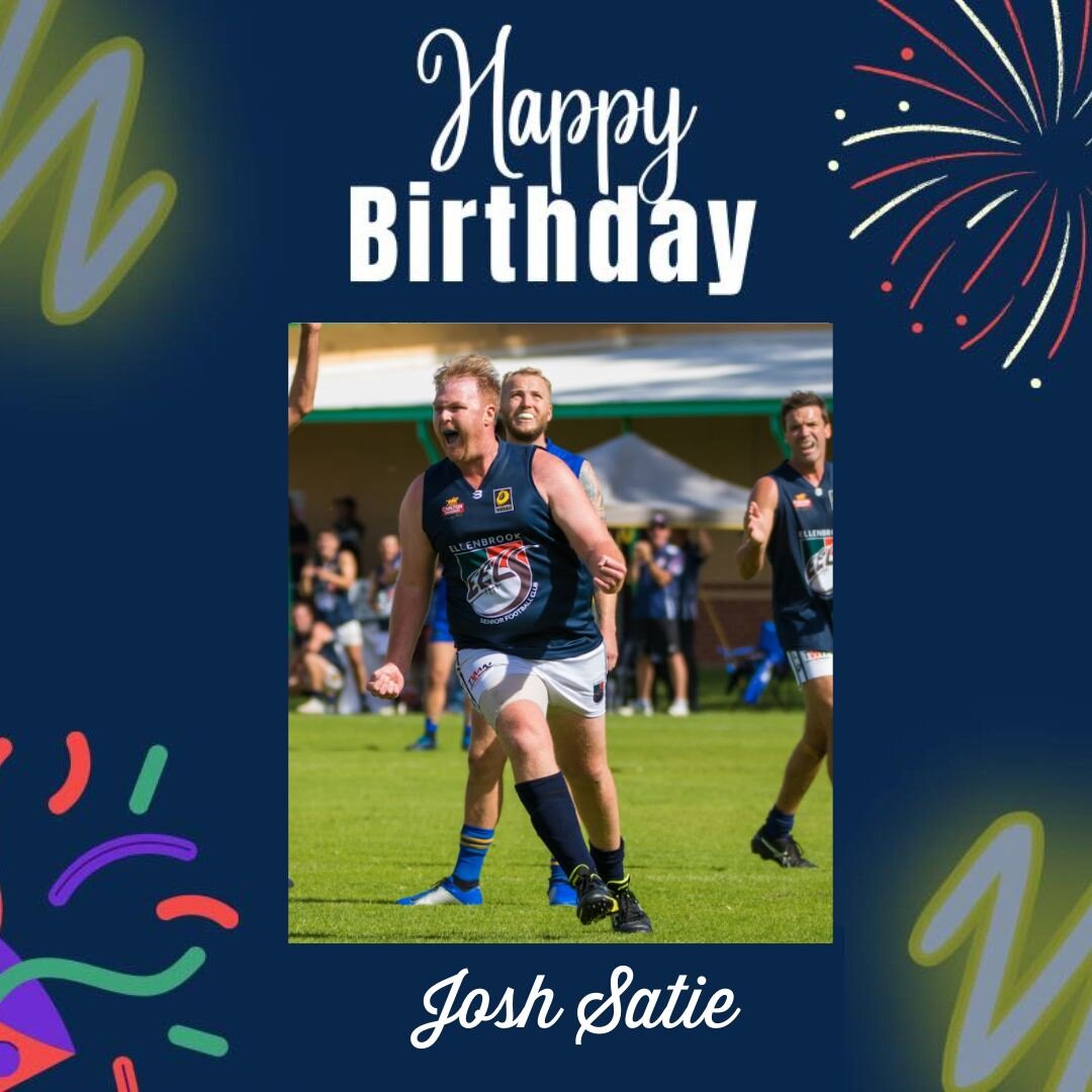 Happy Birthday to Life Member, Josh Satie. 

Games record holder, Premiership Player 2017, ANZAC medallist 2012, Reserves B&amp;F 2017&amp; 2022, Reserves Leading Goal Scorer 2021, 2023, Association Reserves Runner Up 2017 &amp; 2019, Association Res