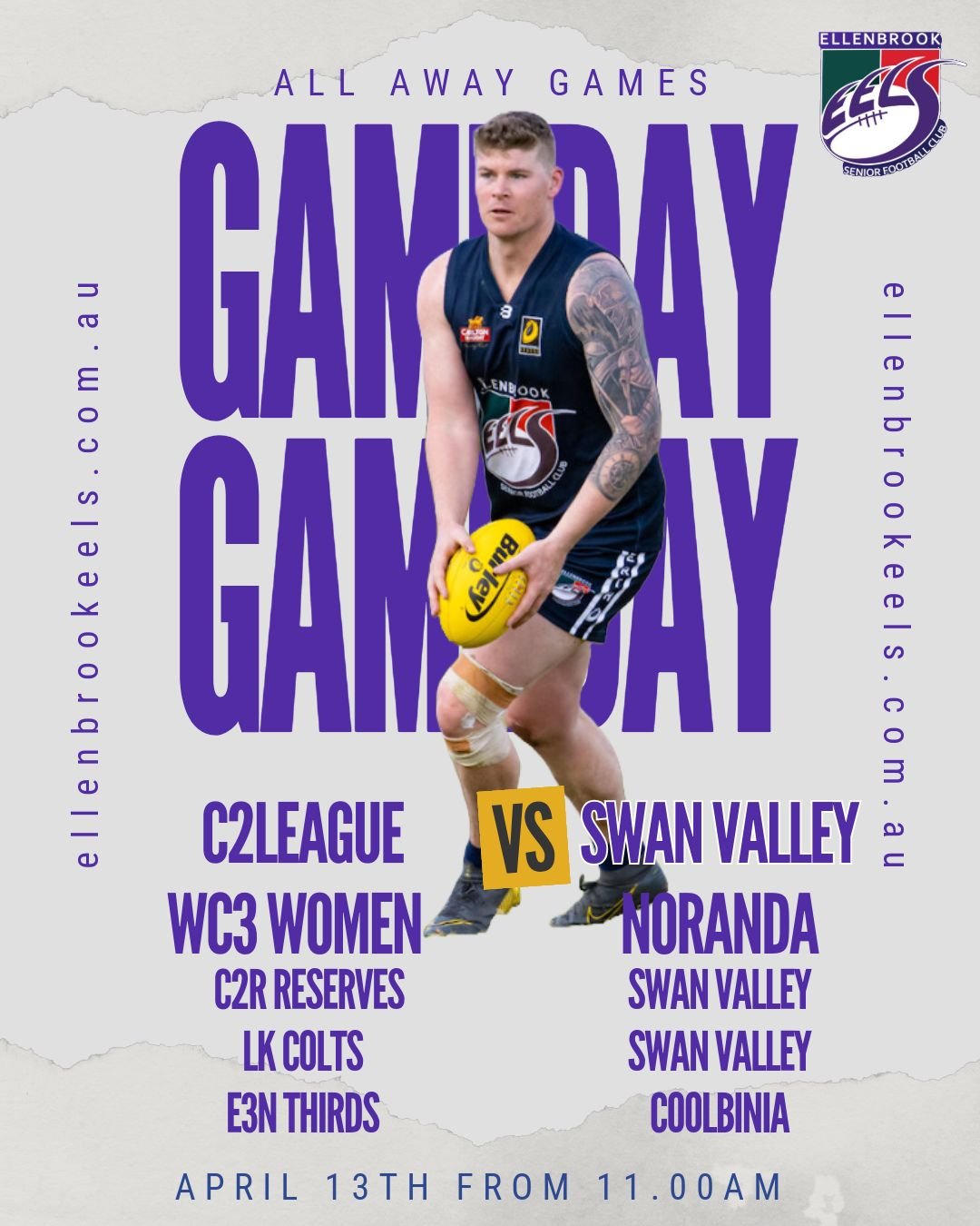 GET UP IT'S GAME DAY!

A packed day of footy for Round 2, which includes our Colts playing a night game at the Swan Valley Sporting Club. 

The League game will be live streamed thanks to Perth Footy Live and Carlton Dry. You can watch via the below 