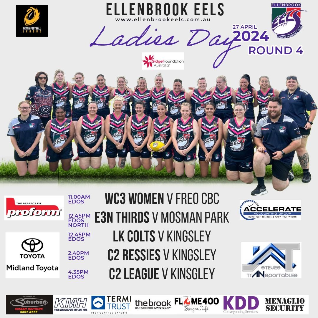 Another big round on the schedule, with our Ladies Day Event for 2024. 

Tickets are still available, follow the link for more details: https://fb.me/e/3x5c3Wfcd

The ladies will be raising funds for Gidget Foundation 

Before the players can start t