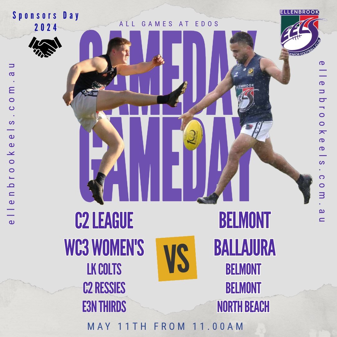 GET UP IT'S GAME DAY

A massive round of footy, with all games at home! We invite all our sponsors to come down and support the team from the Team Penny - HKY Real Estate Can Bar. 

Our Ladies notch up game 50 for the club, and we couldn't be prouder