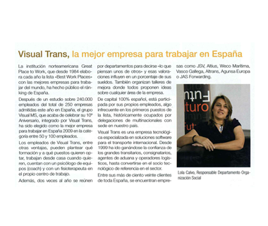 Visual Trans, la mejor empresa para trabajar en España