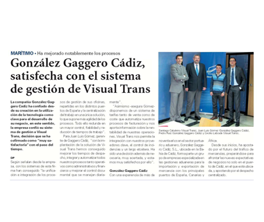 González Gaggero Cádiz satisfecha con el sistema de gestión de Visual Trans