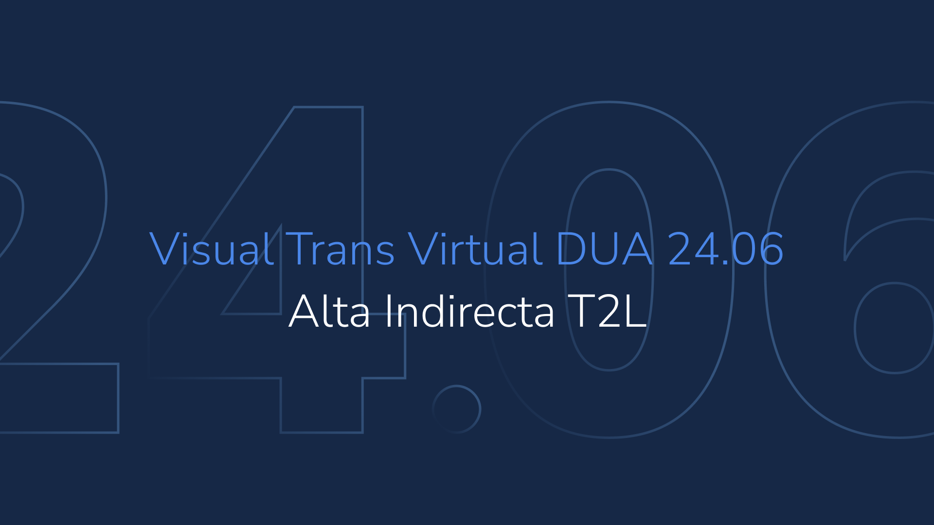 Visual Trans Virtual DUA 24.06: listos para el Alta Indirecta T2L