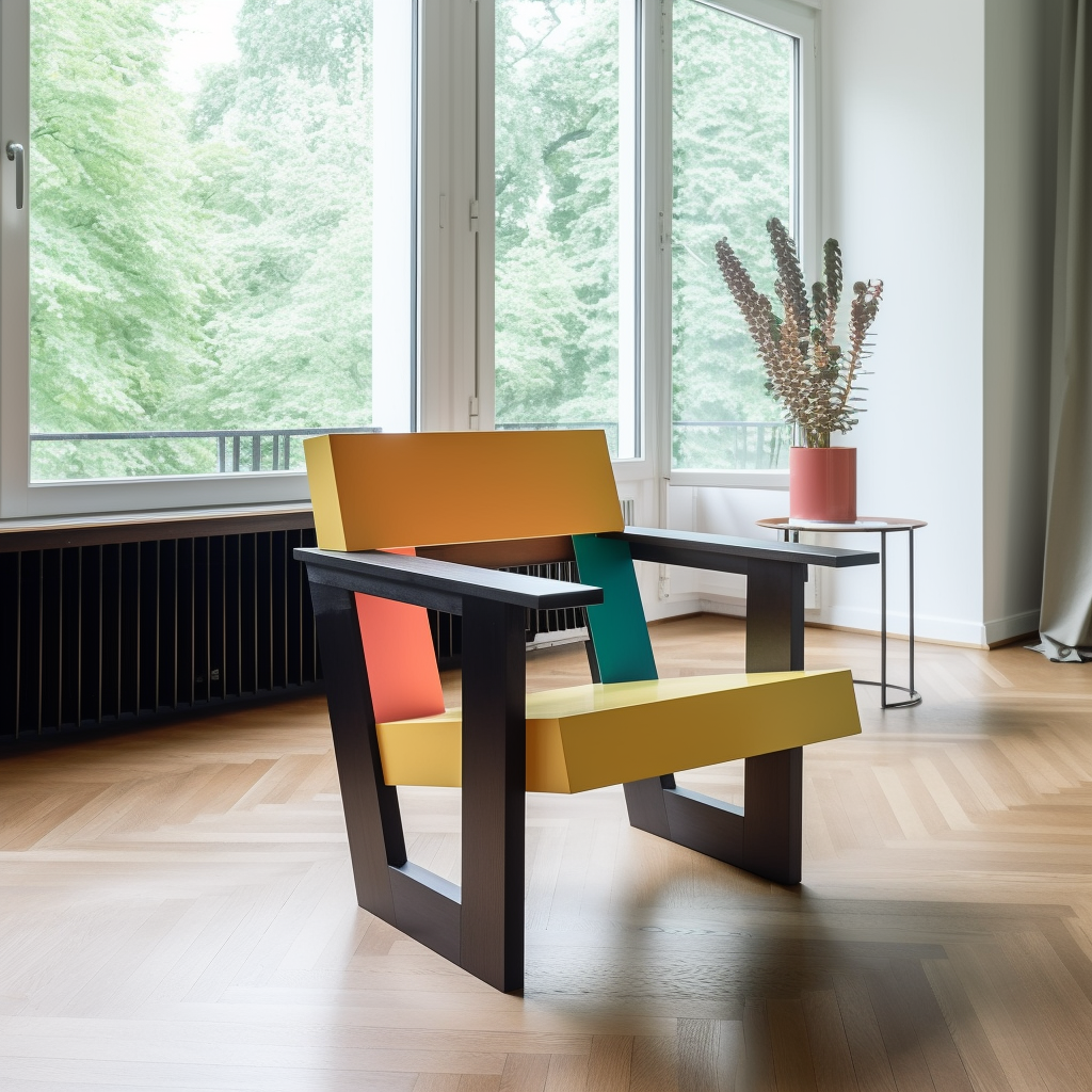 Saar-vh_colored_chair_designed_by_Rietveld_in_room_with_light_o_72083cbb-f04e-4ad7-8d1d-d65c4de6f250.png