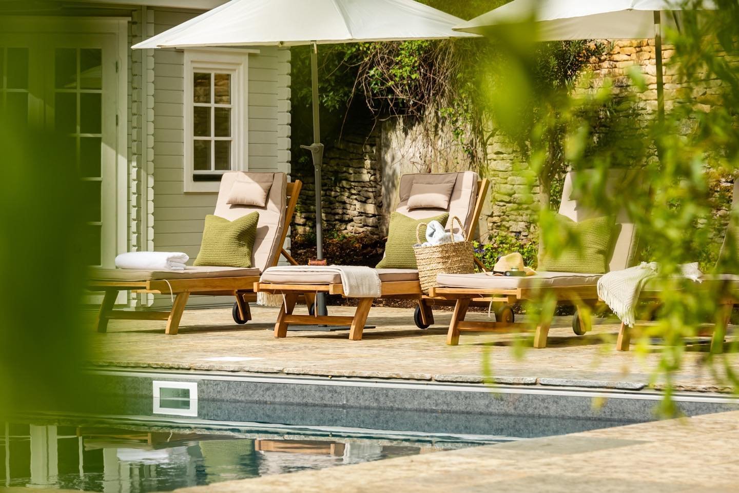 Summer vibes at The Lodge. Sit back and relax next to our cobalt blue heated swimming pool and take in the beautiful surrounding countryside.