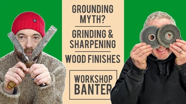 In this episode (out now)... Is the need for grounding pvc pipe a myth? We fantasize about grinding and sharpening machines, and we discuss handmade wood finishes and youtube recommendations - link in story