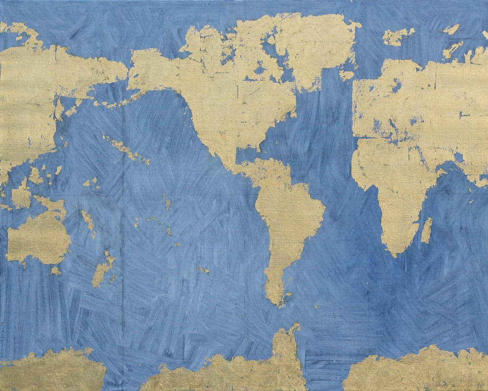 Global View
24x30 oil with gold leaf on linen
2003