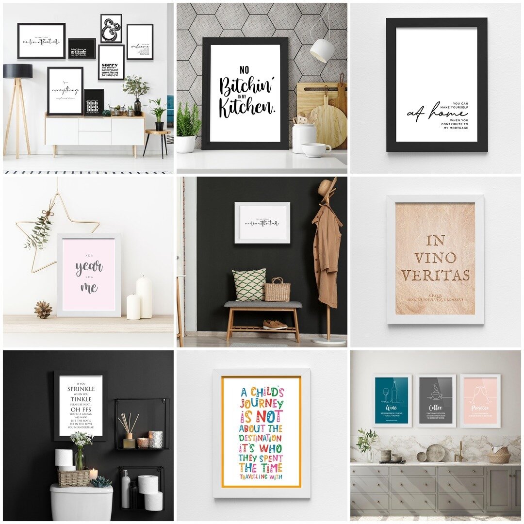 Perfect gift prints for your home or loved one - order before December 12th for Christmas delivery 🎅 #xmas #christmas #giftsforher #giftsforhim #interiordecor #posters #prints #frames #enardepy #pressloftstudio #kitchen #wc #toilet #home #homeaccess