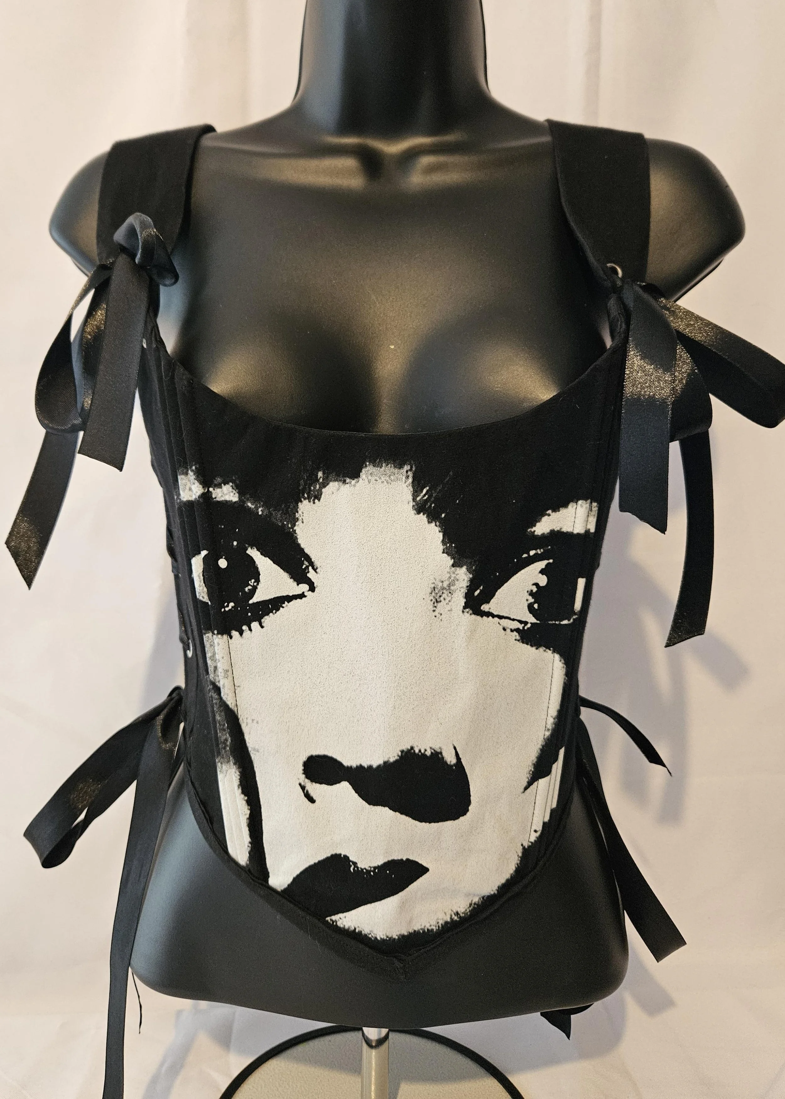 Custom Corset - Scream B&W