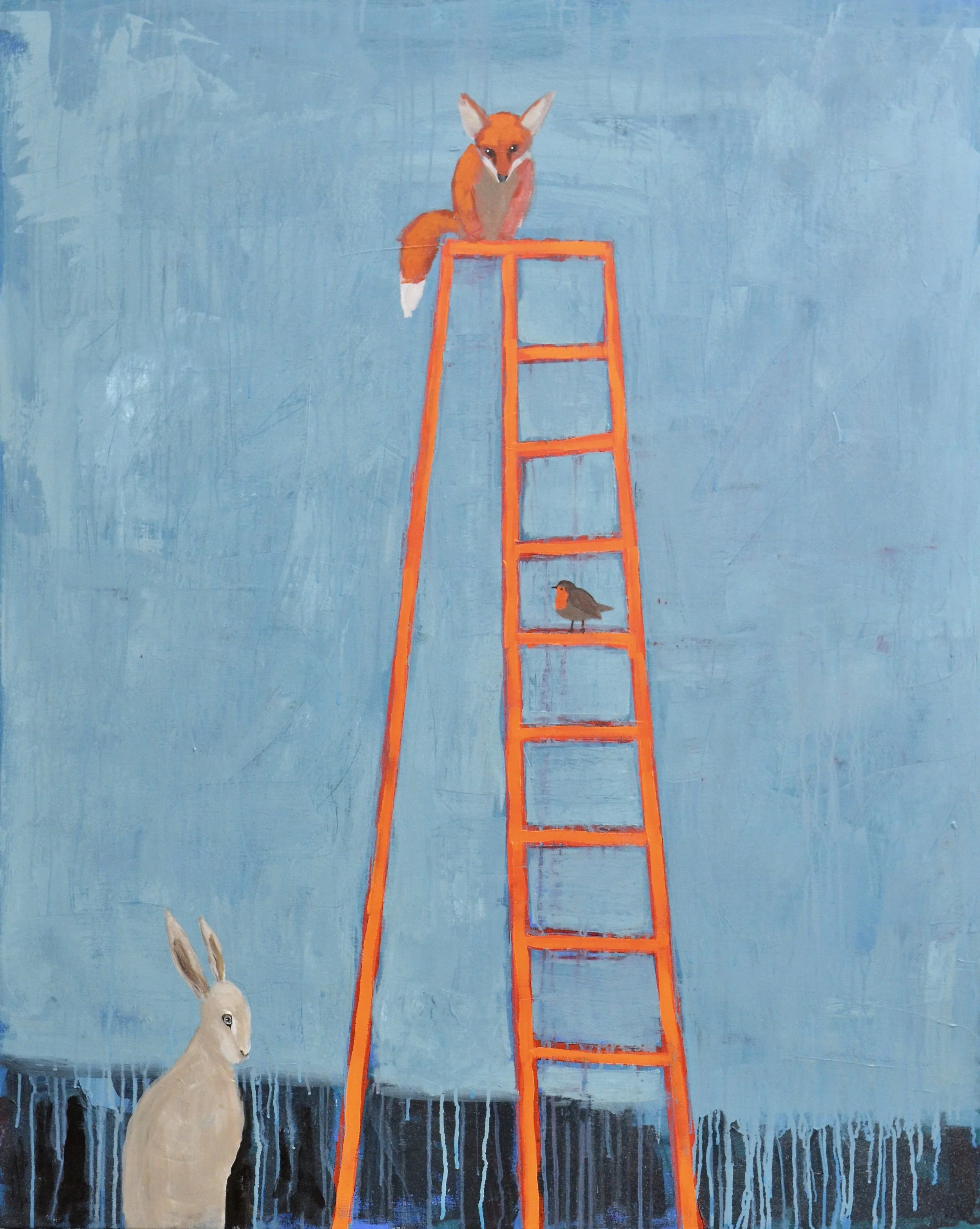 "På lagom avstånd" Akryl på duk 130x100 SÅLD