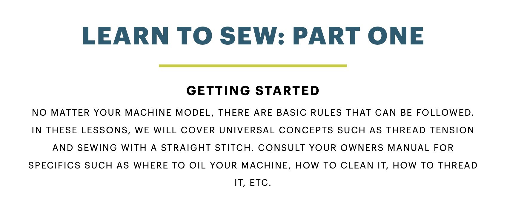 LTSBASICS: Learn-to-Sew: Basics