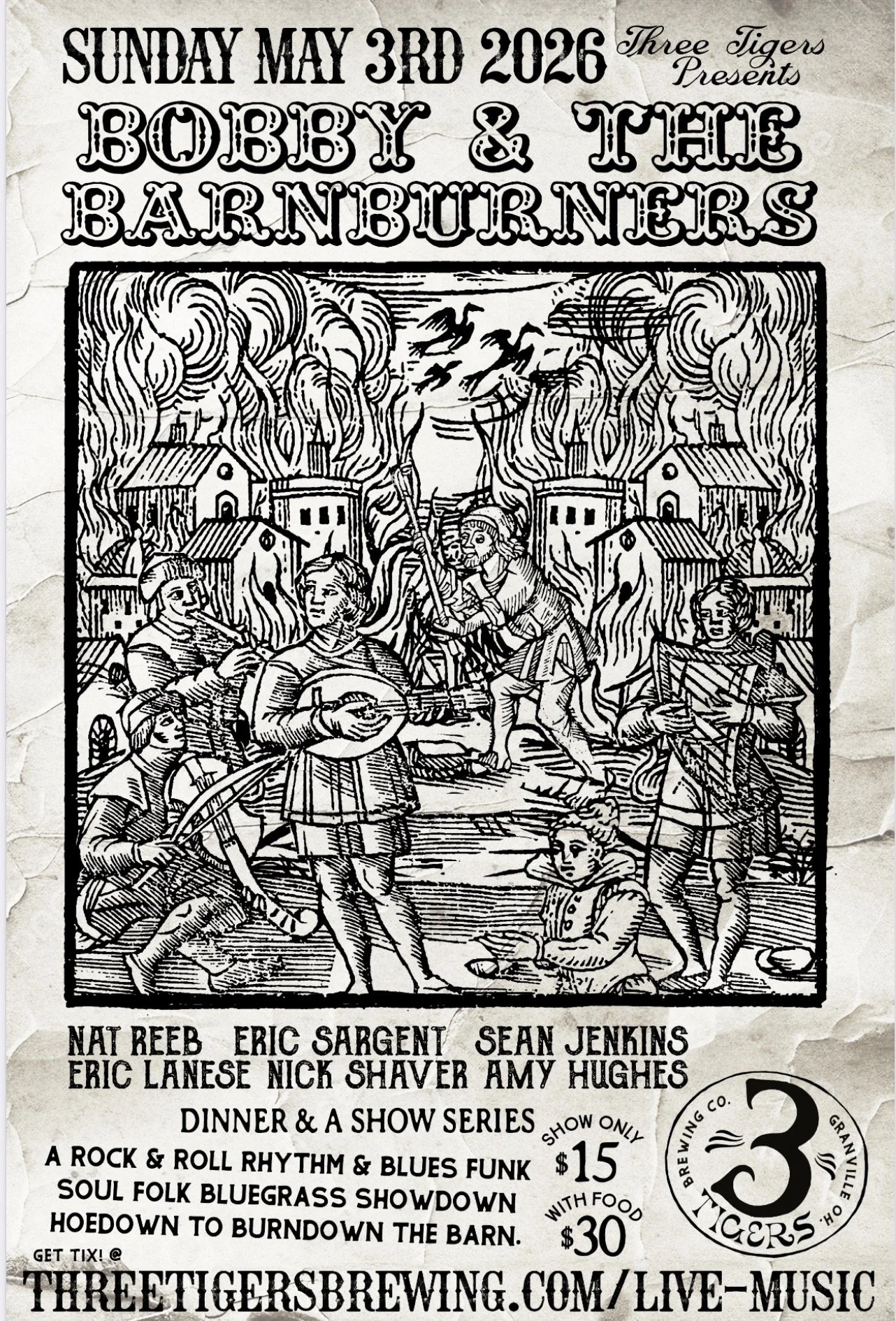 DINNER & A SHOW: BOBBY & THE BARNBURNERS