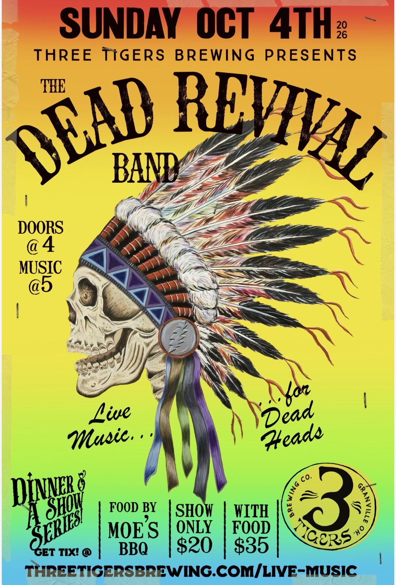 DINNER & A SHOW: DEAD REVIVAL BAND