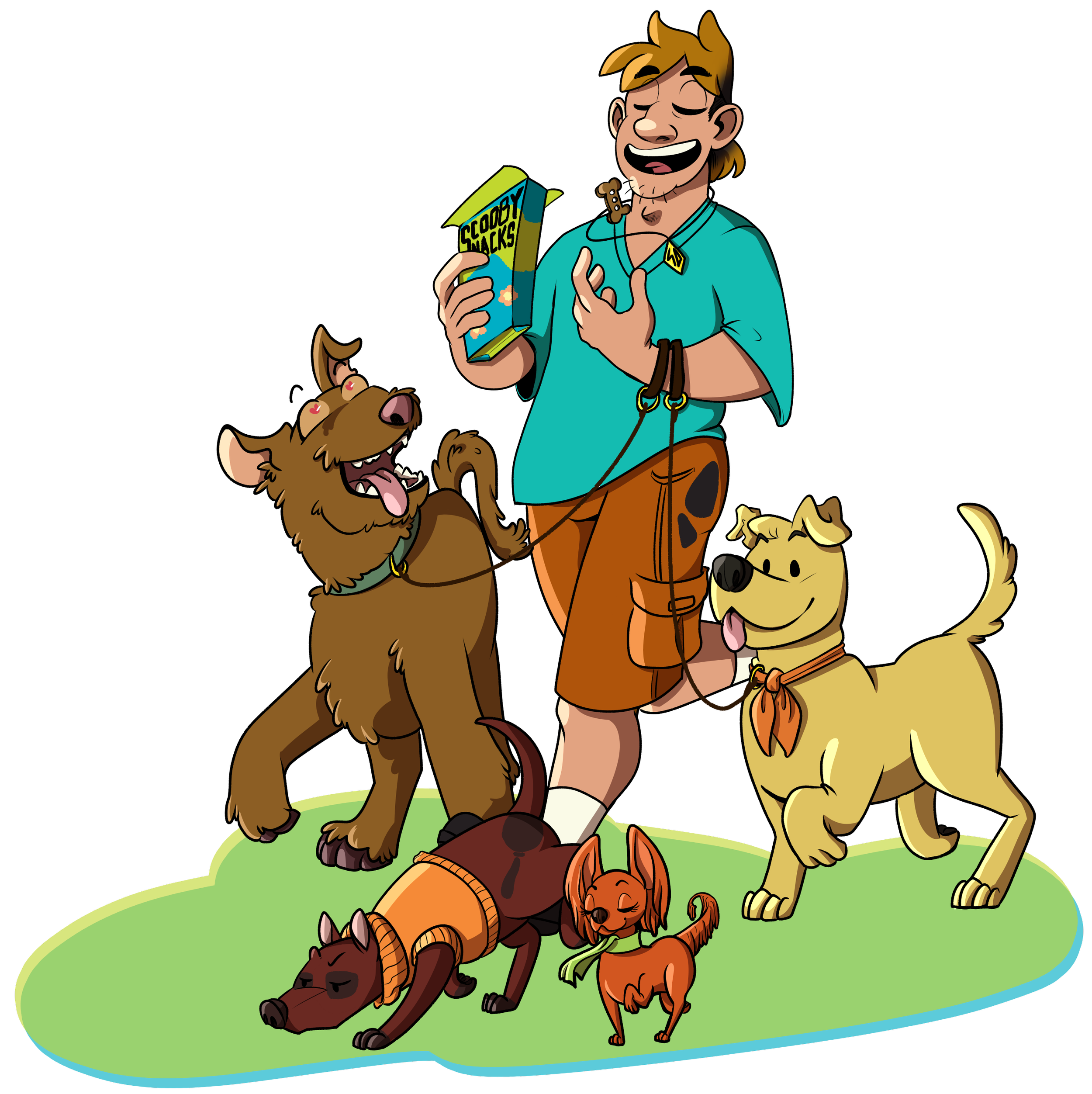 Scooby Doo and his dogs