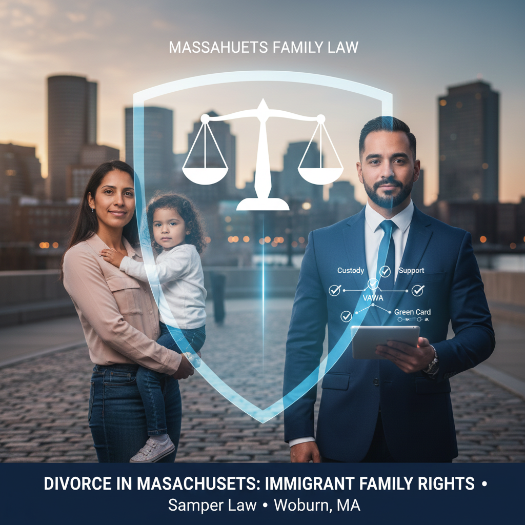 Divórcio em Massachusetts: Conhecimentos jurídicos essenciais para famílias imigrantes sobre custódia, pensão alimentícia e status