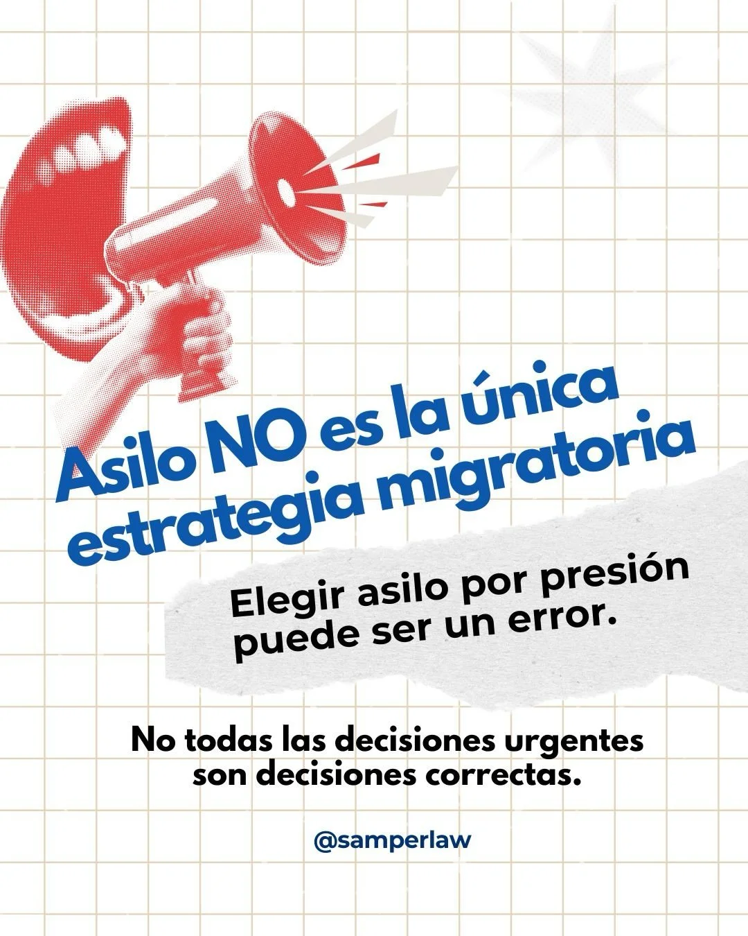 El miedo empuja a muchos a elegir rápido.

La estrategia invita a elegir bien.

No se trata de descartar el asilo,

sino de entender cuándo sí y cuándo no.

📩 Informarte antes de actuar cambia resultados. 📲 WhatsApp: 857