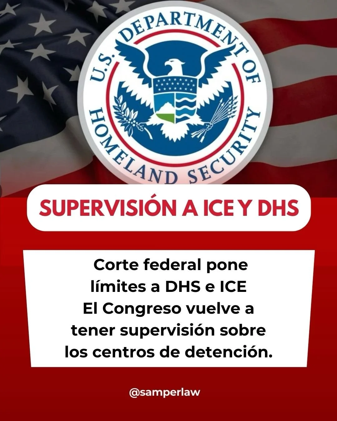 ⚖️ Importante noticia migratoria

Una corte federal orden&oacute; al DHS y a ICE restablecer la supervisi&oacute;n del Congreso sobre los centros de detenci&oacute;n. Esto significa m&aacute;s control, m&aacute;s transparencia y l&iacute;mites claros