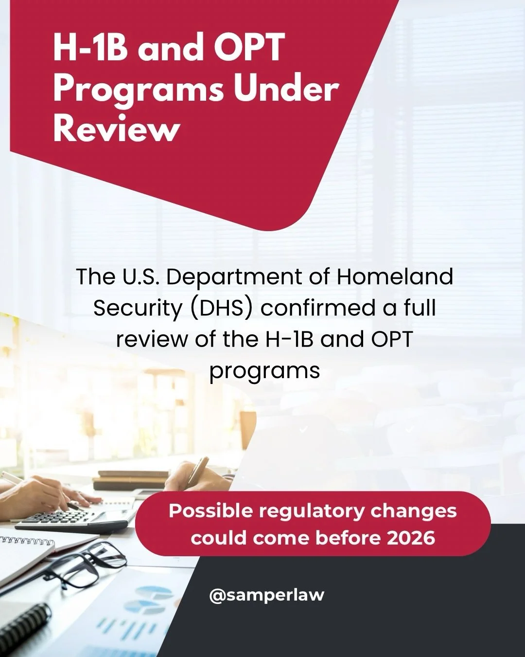 🚨 Important update for international students and professionals in the U.S.

The Department of Homeland Security has confirmed a full review of the H-1B and OPT programs.

This review could lead to new regulations or stricter rules before 2026.

If 
