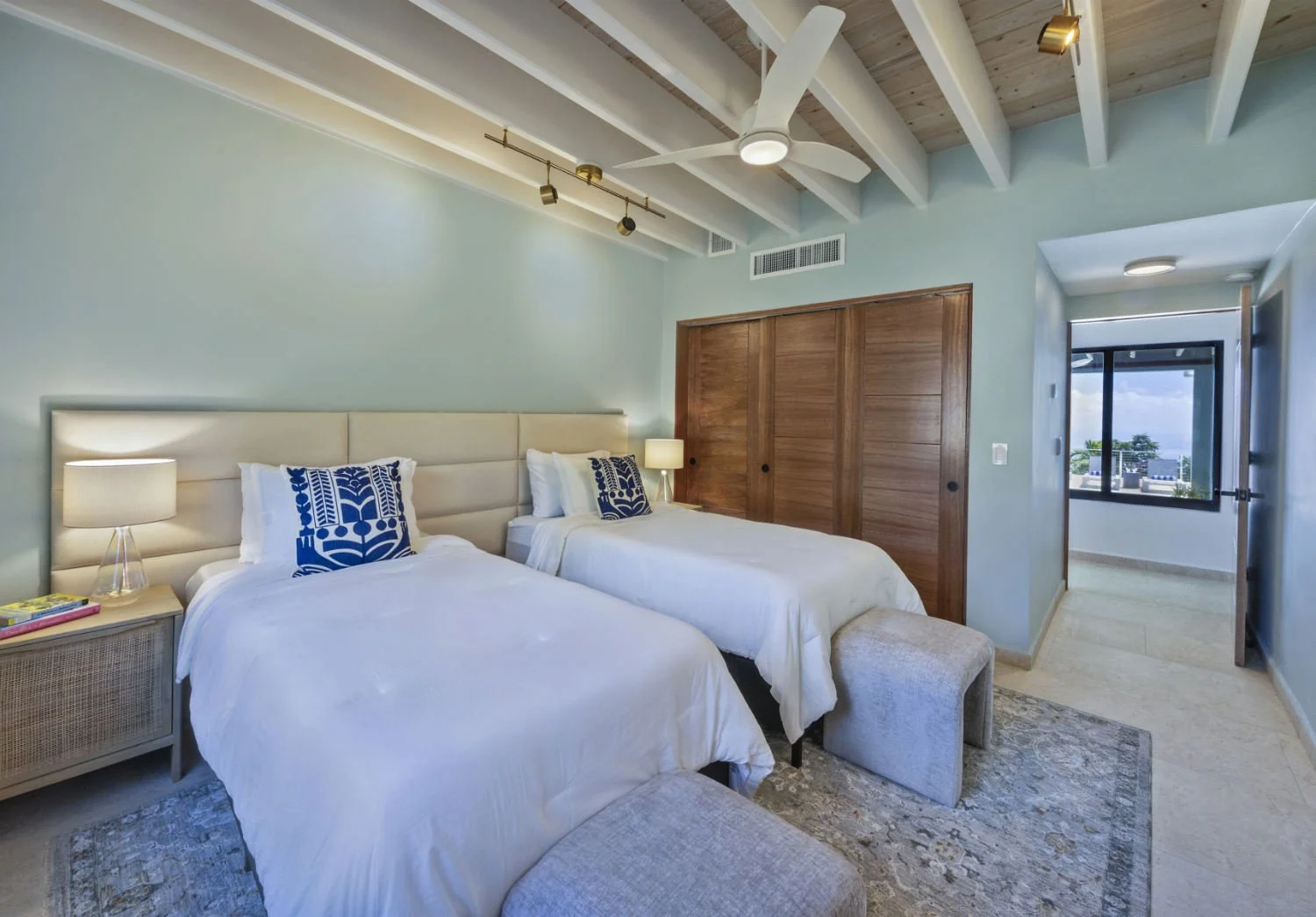 Villa Jubilee-twin beds in family friendly luxury villa rental on st thomas.