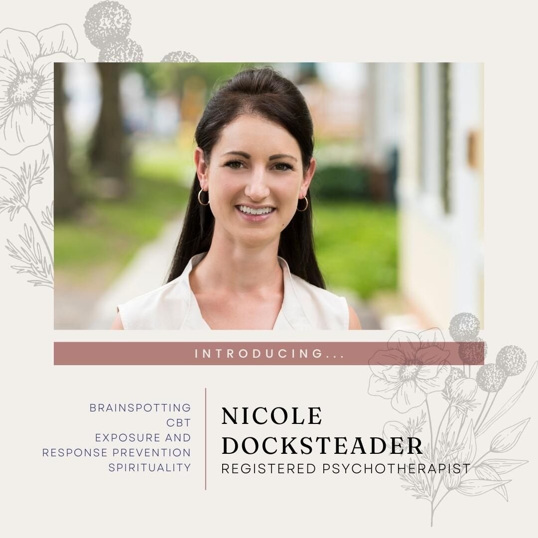 A warm welcome to Nicole Docksteader, Registered Psychotherapist! 

Nicole will be joining the team starting September 13th. Please contact her directly at ndocksteader@outlook.com to book your appointment. 

✨ Cognitive Behavioural Therapy 
✨ Brains