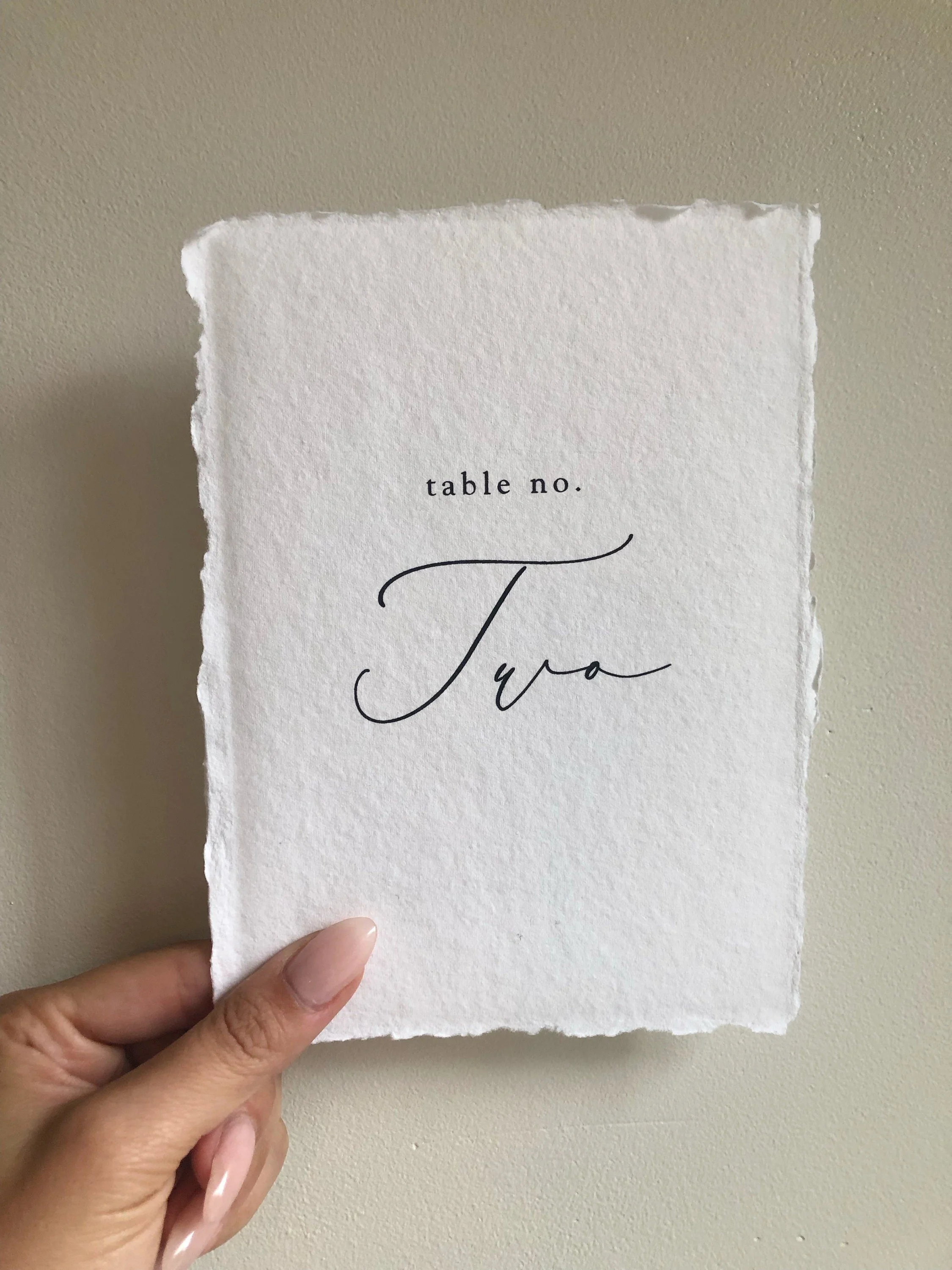 Deckled Edge Table Numbers