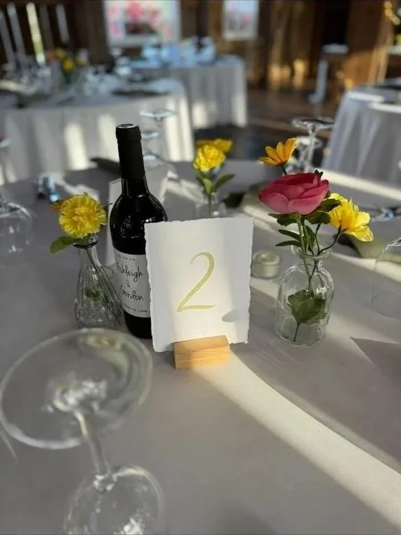 Watercolour Deckled Edge Table Numbers