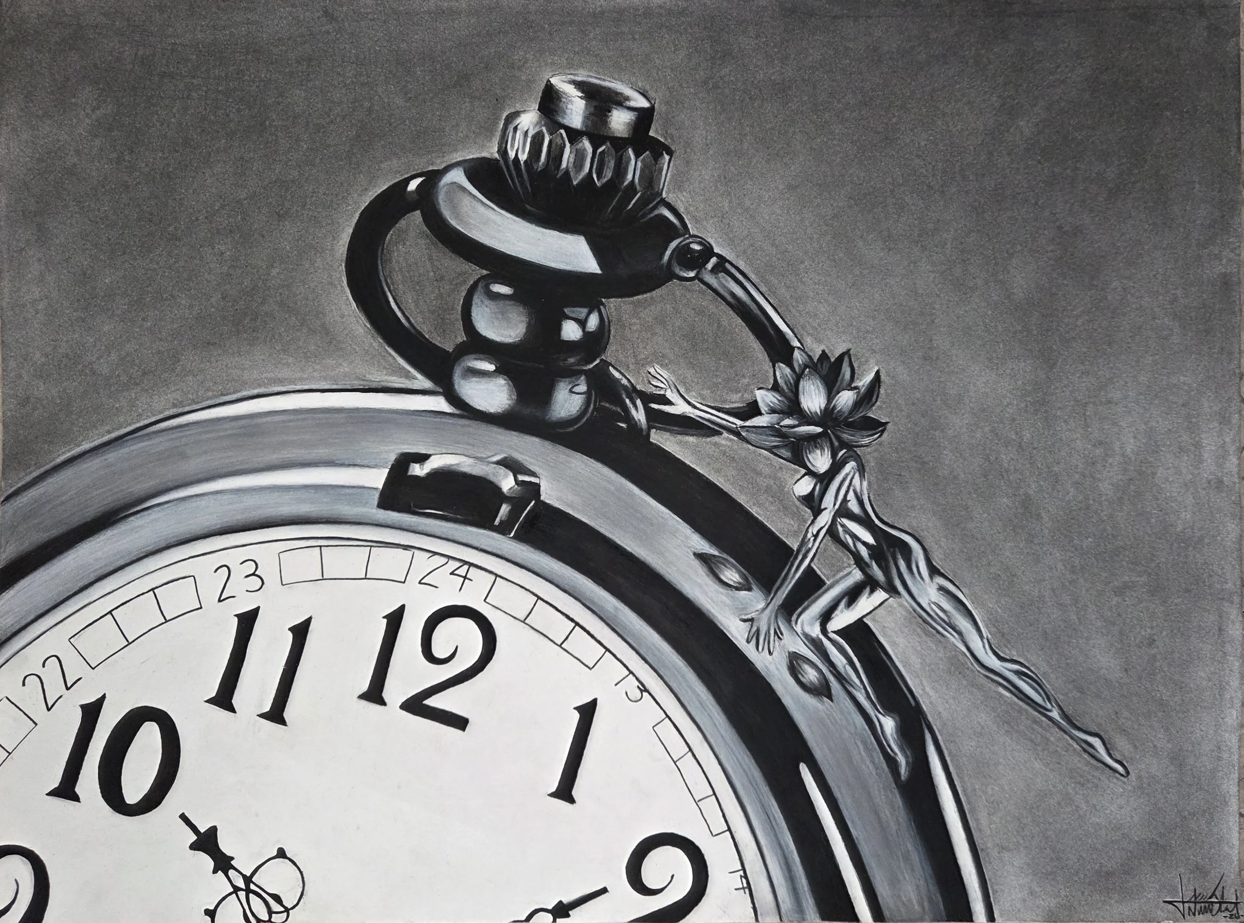 2026 Best in Show: Sr. Division
Charcoal on paper - "End of Time" 
Leah Nadolski - Cross Schools
ART EDUCATOR: Pam Donahue