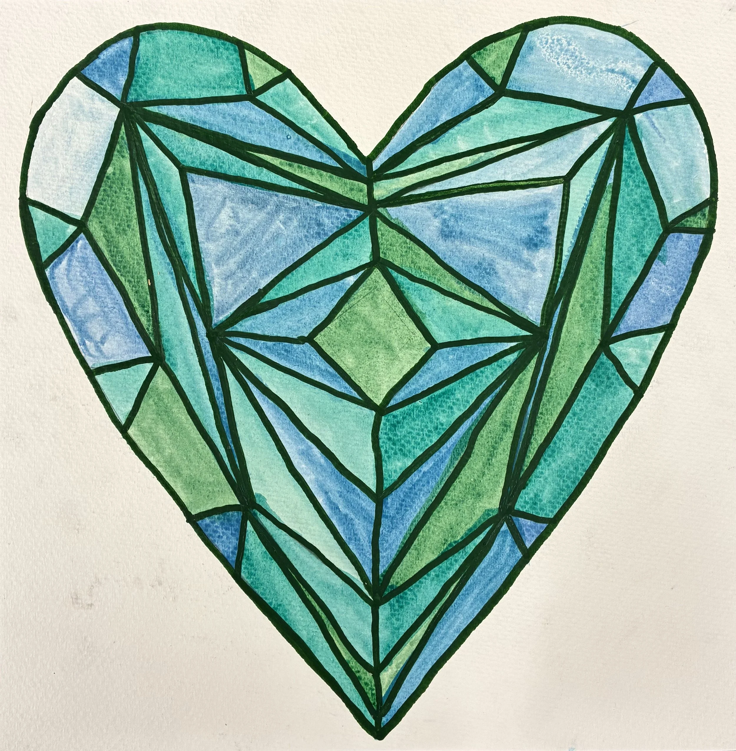 Star of Merit
Watercolor/Paint Pen:  "Geometric Heart"
Phoebe Hand - HHCA
ARTS EDUCATOR: Kelly Knight
