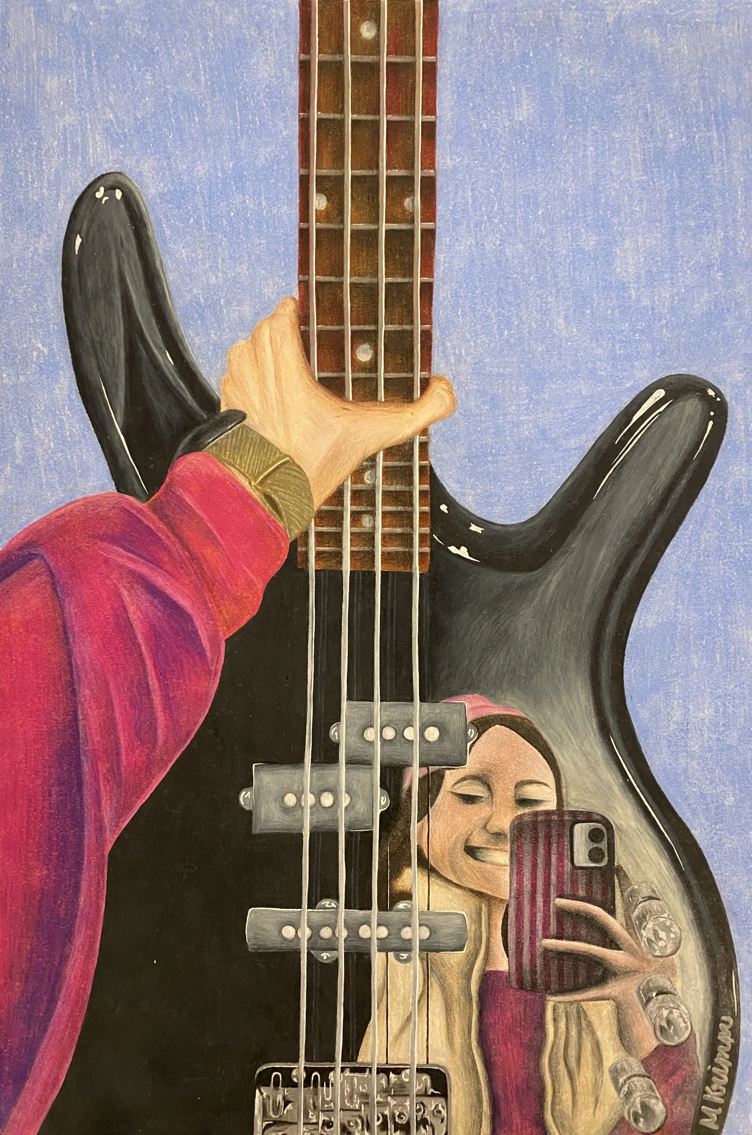 2026 3rd Place Winner: Sr. Division
Colored pencil/ white gel pen 
"Vibrations of the Seen and Unseen"
Mallory Krimm- HHCA
ARTS EDUCATOR: Tahnee Kuder