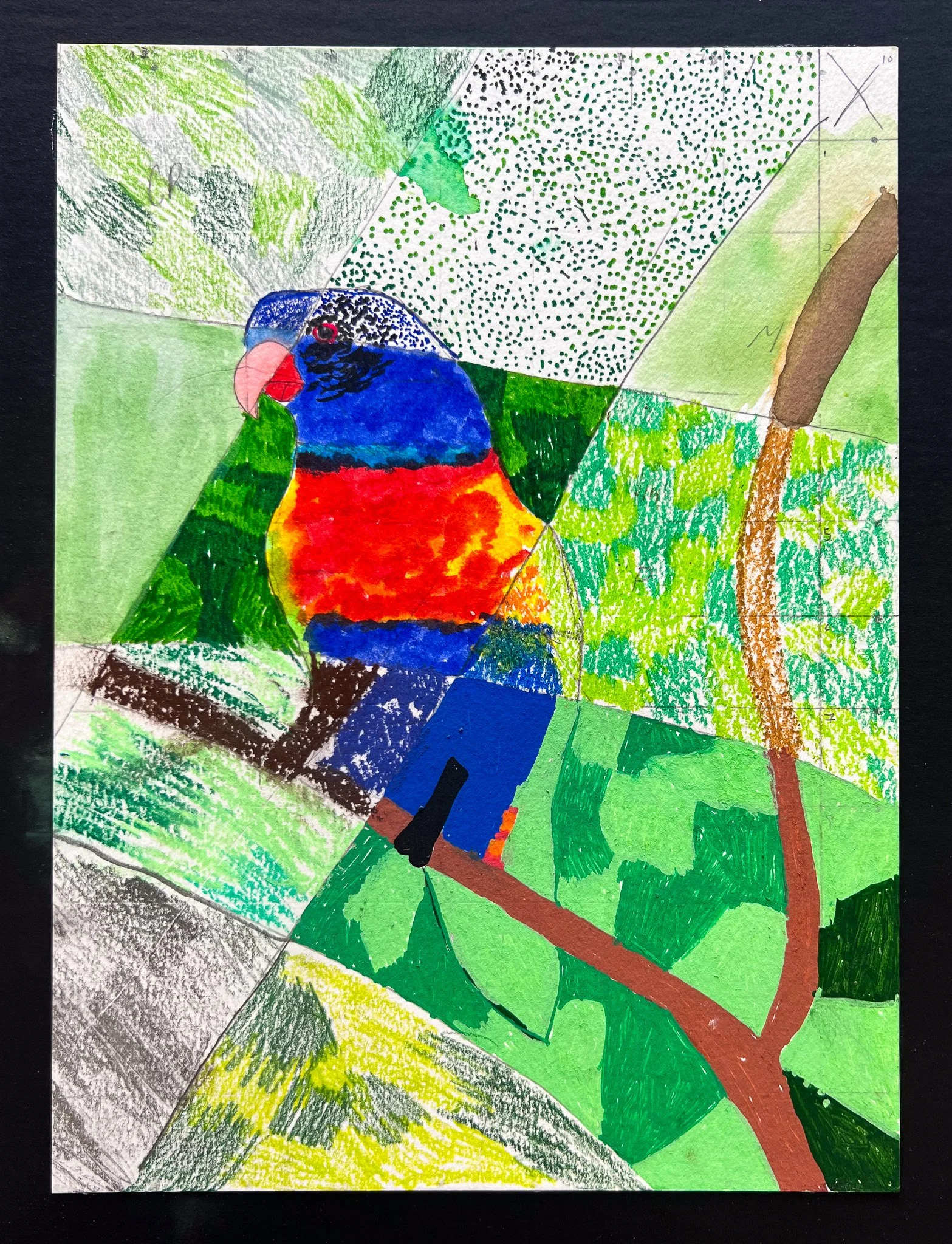 2026 1st Place Winner - Jr. Division
Acrylic, Watercolor, Pen, Pastel, Graphite, Colored Pencil - "Conure" 
Carrington Shoulders - HH Prep
ARTS EDUCATOR: Kelly Dillon