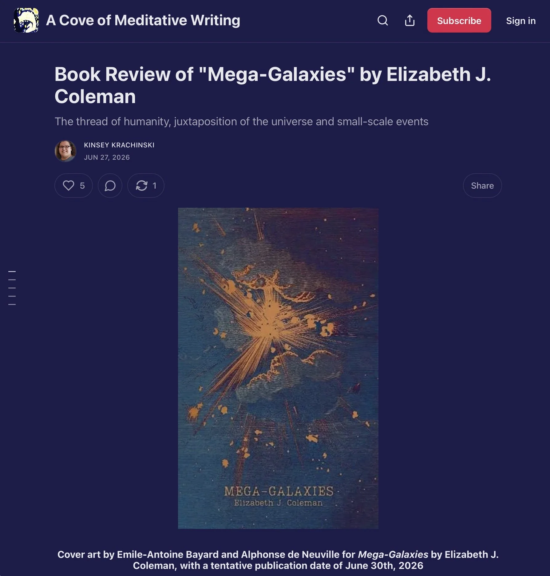 Kinsey Krachinski review of Mega-Galaxies