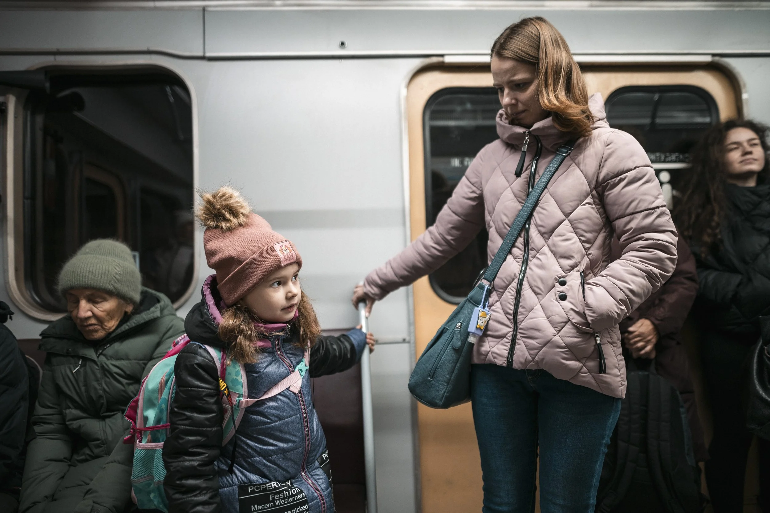 "I'm happy that my child was able to go from the first grade to a classroom education," says mother Natalia Yurova, on her way home over the rumbling subway.  "Because of the interaction, offline education is really important. It's much more than wha