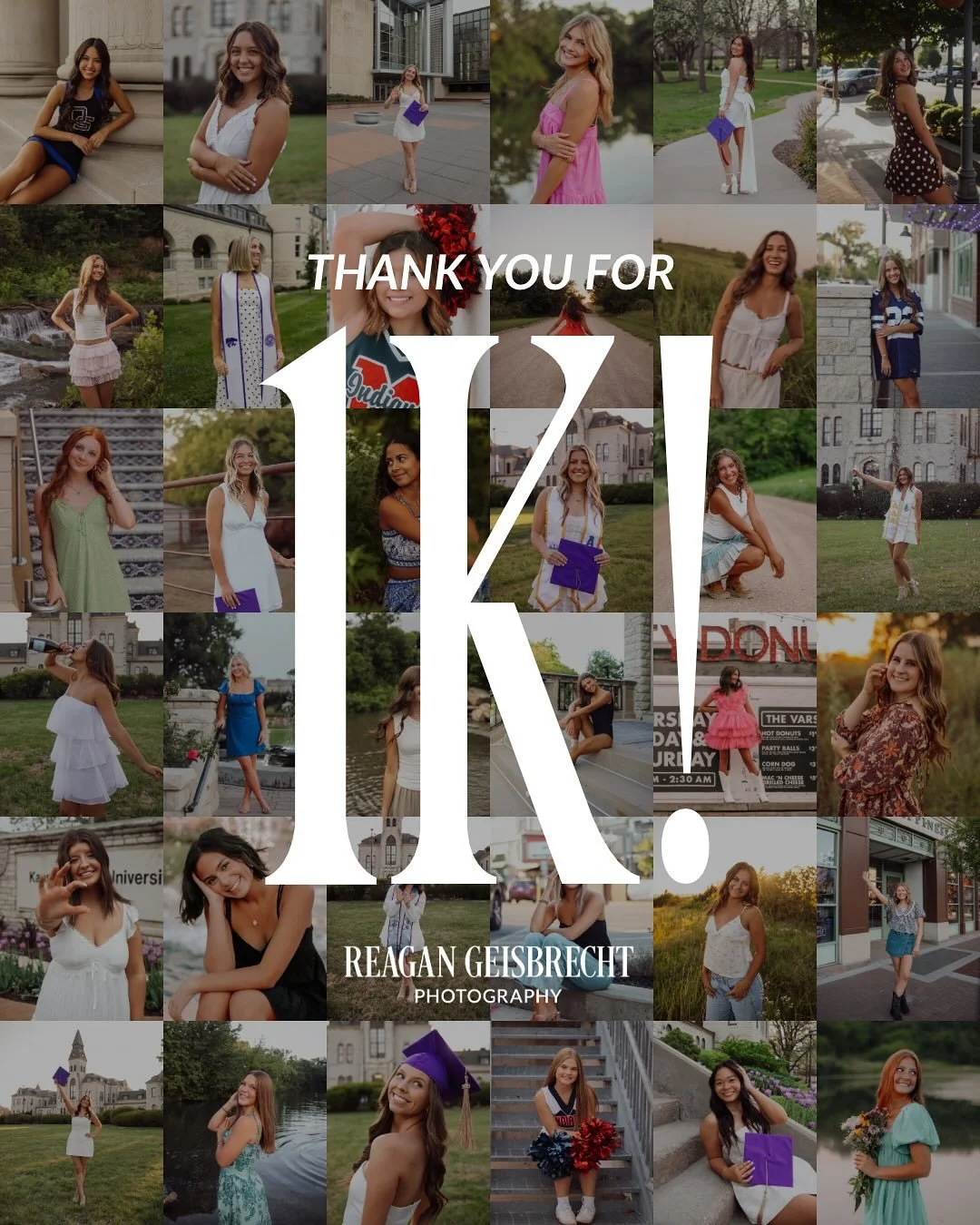 1K!!!!🥹⭐️🤭✨

Wow wow wow!! When I first picked up a camera my sophomore year of high school I never imagined that I would be where I am now. I honestly never planned to start a business out of this passion of mine, but over the years it slowly beca