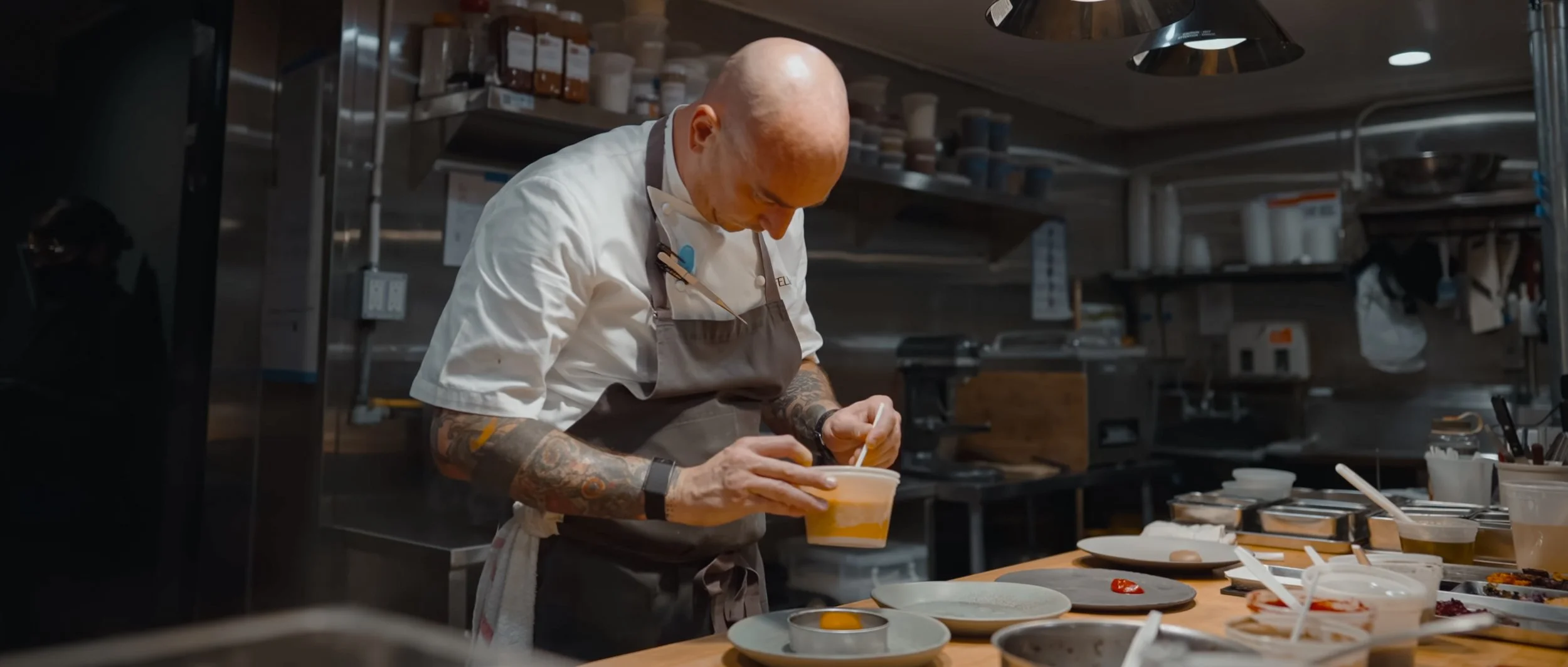 Fellow Launch Campaign commercial still with chef in the kitchen