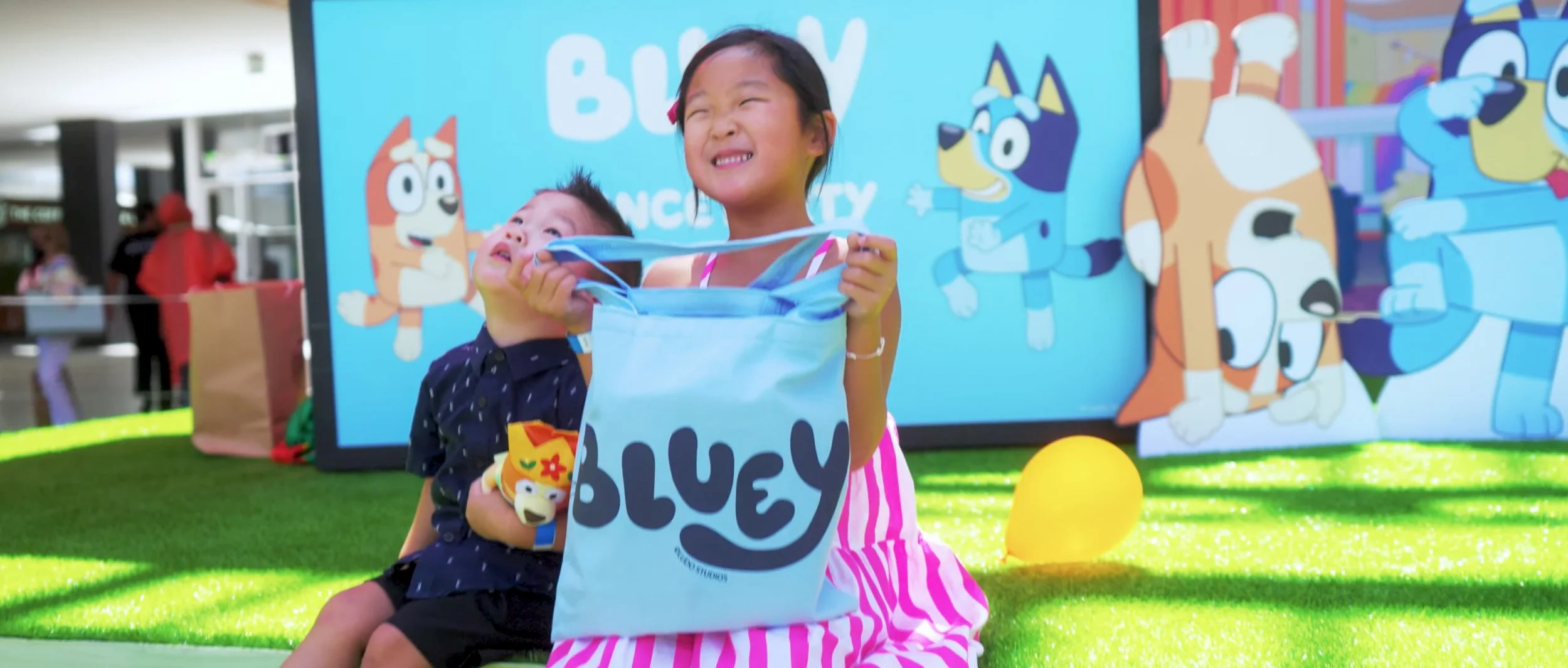 Camp Bluey Collab image featuring animated Bluey characters or set